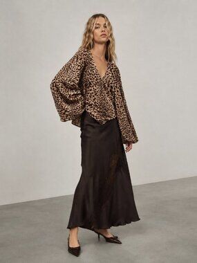 NWT NEW LOEIL Hosanna Cheetah Animal Print Velvet Top NEW NWT